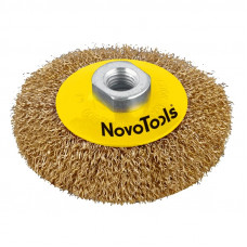 NovoTools Bevel Brush Crimped Wire Brass Coated 