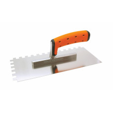 Stainless steel notch trowel 130/270mm 6mm / Box.6