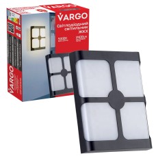 Свiтлодiодний свiтильник VARGO ЖКХ 24W 6500K 2400lm IP54 AC165-265V прямокутн. Розмір: 200x162x58мм  (V-111854)