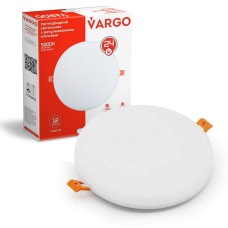 Светодиодный светильник VARGO круг 24W 5000K 2400lm 175-265V с регулируемыми клипсами размер отв. 50-150mm, размер 170mm (V-111778)