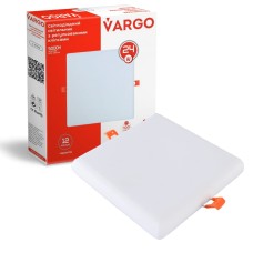 Светодиодный светильник VARGO квадрат 24W 5000K 2400lm 175-265V с регулируемыми клипсами размер отв. 50-150mm, размер 170*170mm (V-111782)