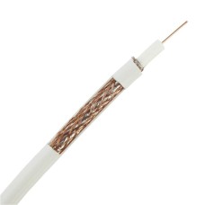 114476 VARGO TV RG6 CCS 1.02 Copper foil 96 * 0.12MM CCA, 100 метрів, мідна фольга 100 мідних жил ПВХ / білий