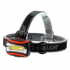 Светодиодный фонарик налобный пластиковый VL113, 1LED COB, АААх3шт, размер 65х45mm, (V-114997)