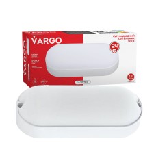 Свiтлодiодний свiтильник VARGO ЖКХ 24W 6500K 2400lm овал IP54 AC165-265V Розмір: 270х130х60мм (V-115707)