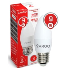 LED лампа VARGO C37 9W E27 855lm 4000K (V-111143)