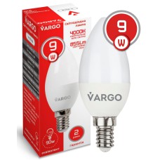 LED лампа VARGO C37 9W E14 855lm 4000K (V-111142)