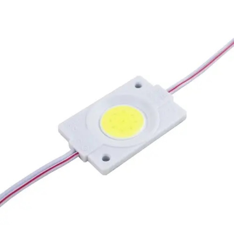 LED модуль VARGO 12V 2.4W білий IP65 35*35*4.5mm 140° COB AL PCB (V-116920)