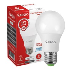 LED лампа VARGO A65 15W E27 1425lm 6000K (V-111972)