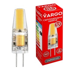 LED лампа VARGO G4, 3.5W, COB, 6500K, AC-DC12V, ɸ9.6×H35mm (V-114867)