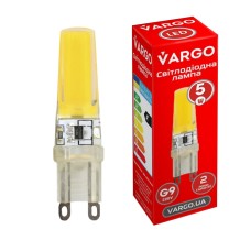 LED лампа VARGO G9, 5W, COB, 6500K, AC 220V, ɸ15×H58mm (V-114875)