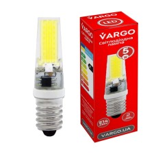 LED лампа VARGO E14, 5W, COB, 6500K, AC 220V, ɸ15×H58mm (V-114877)