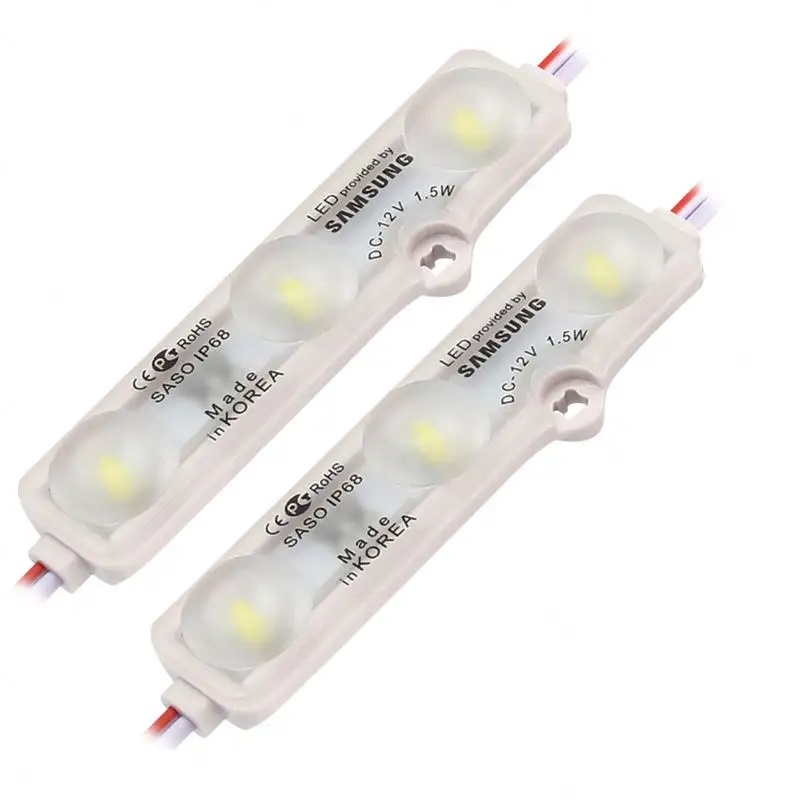 LED модуль VARGO 12V 1.5W білий IP67 60*15*8mm 160° SMD 5730 120-140lm (V-116936)