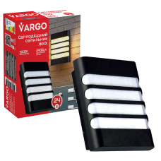Светодиодный светильник VARGO ЖКХ 24W 6500K 2400lm IP54 AC165-265V прямоугольн.с решеткой Размер: 200x162x58мм (V-111853)
