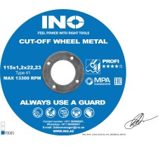 Cutting disc for metal+inox INO 41 14А  (4.5") 115 1,2 22,23