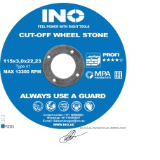 Cutting disc for stone INO 41 54С  (4.5") 115 3,0 22,23
