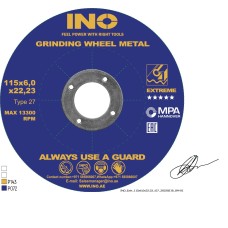 Grinding disc for metal INO Extreme 27 14А (4.5") 115 х 6,0 х 22,23 mm