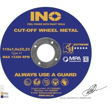 Cutting disc for metal INO Extreme 41 14А  (4.5") 115 1,0 22,23