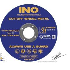 Cutting disc for metal INO Extreme 41 14А  (4.5") 115 1,0 22,23