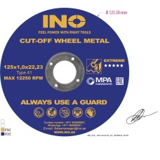 Cutting disc for metal INO Extreme 41 14А  (5") 125 1,0 22,23