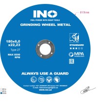 Grinding disc for metal INO STANDARD 27 14А (7") 180 6,0 22,23