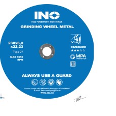 Grinding disc for metal INO STANDARD 27 14А (9") 230 6,0 22,23