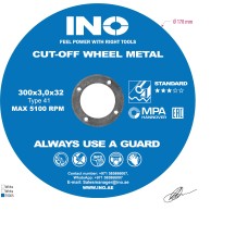 Cutting disc for metal+inox INO STANDARD 41 14А (12") 300 3,0 22,23