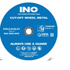 Cutting disc for metal+inox INO STANDARD 41 14А (9") 230 3,0 22,23