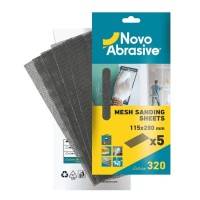Sanding mesh sheets NovoAbrasive P100, 115х280mm, 5pcs.