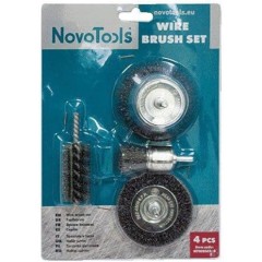 NovoTools Wire Brushes For Drills, set of  4 pcs.