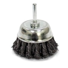 NovoTools Cup Brush For Drills Twist Knotted Wire, 75x6 mm