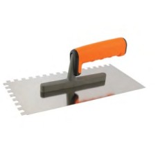 Stainless steel notch trowel 130/270mm 8mm / Box.6