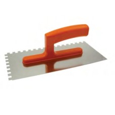 Stainless steel notch trowel 130/270mm 12mm / Box.6