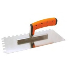 Stainless steel trowel 130/270 ALU head size 2K tooth 15mm / K.6