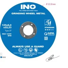 Grinding disc for metal INO STANDARD 27 14А  (5") 125 6,0 22,23