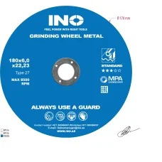Grinding disc for metal INO STANDARD 27 14А (7") 180 6,0 22,23