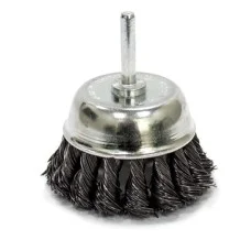 NovoTools Cup Brush For Drills Twist Knotted Wire, 75x6 mm