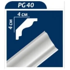 Плинтус потолочный белый PG 40 2000*40*40